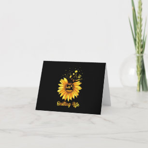 Funny Quilting Life Love Sun Flower Quilters Gift Card