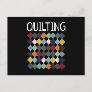 Funny Quilting Lovers   Birthday Gifts Quilting Postcard