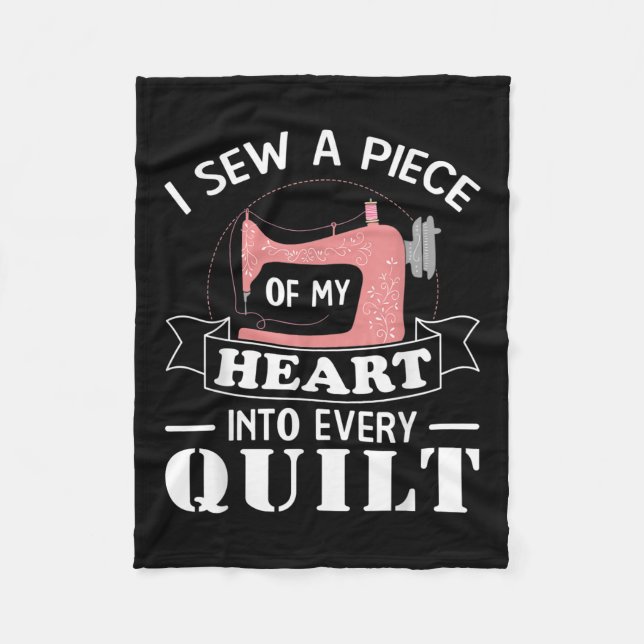 Funny Quilting Quilters Gifts Fleece Blanket (Front)
