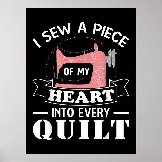 Funny Quilting Quilters Gifts Poster (Front)