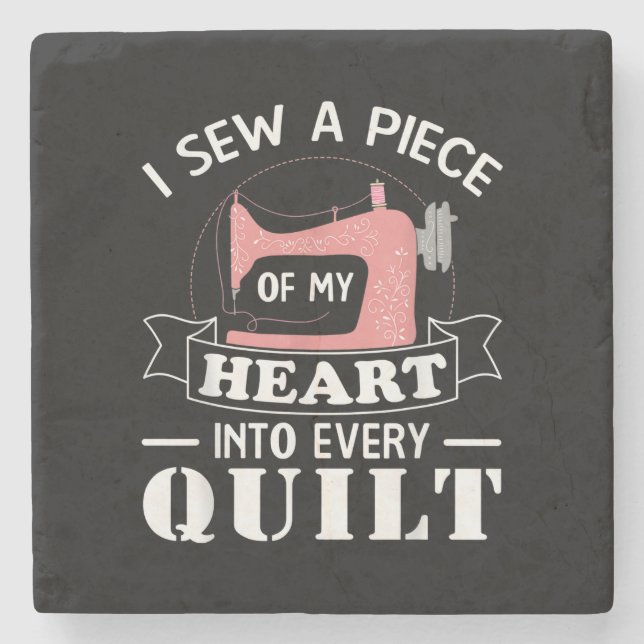 Funny Quilting Quilters Gifts Stone Coaster (Front)