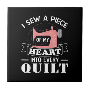 Funny Quilting Quilters Gifts Tile