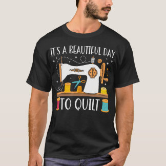 Funny Quilting Sewing For Women Girls Fabric Quilt T-Shirt