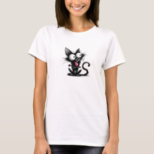 Funny quirky black cat T-Shirt
