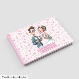 Funny Quirky Bride and Groom Guest book