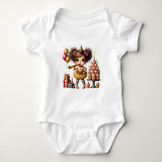 Funny Quirky Gnome Birthday Baby Bodysuit