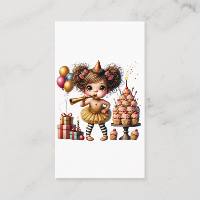 Funny Quirky Gnome Birthday Calling Card (Front)