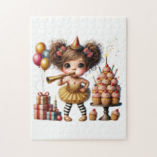 Funny Quirky Gnome Birthday Jigsaw Puzzle