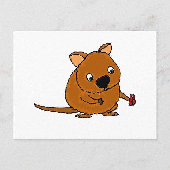 Funny Quokka Taking Selfie Postcard (Front)