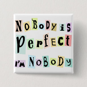 funny quote 15 cm square badge