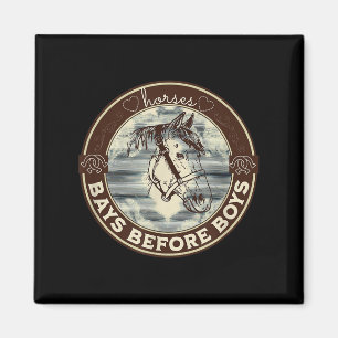 Funny Quote &amp; Cowgirl Design Horse  Magnet