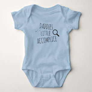 Funny quote baby grow, Daddies little accomplice  Bodysuit