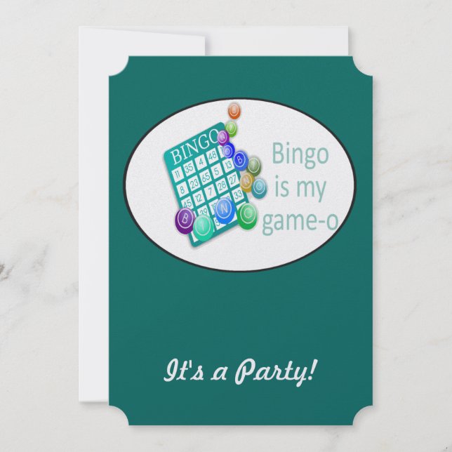 Funny Quote Bingo Theme Birthday Custom Invite (Front)
