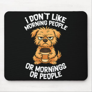 Funny Quote Coffee Sleepy Cute Dog Puppy Lover Gif Mouse Pad