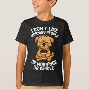 Funny Quote Coffee Sleepy Cute Dog Puppy Lover Gif T-Shirt