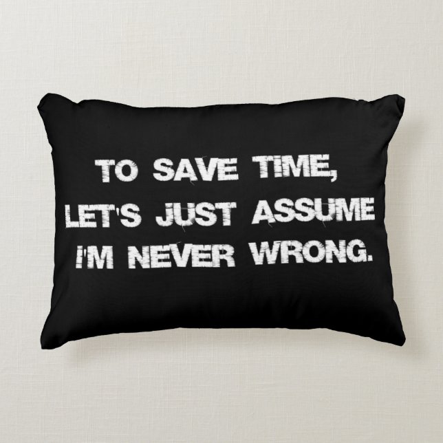 Funny Quote Decorative Cushion (Front)