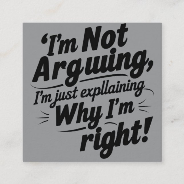 Funny Quote Enclosure Card – Witty & Sarcastic Hum (Front)