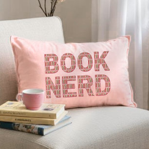 Funny Quote For Book Lover's Pink Lumbar Cushion