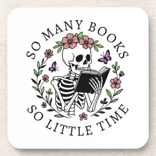 Funny Quote For Book Lovers Reading Skeleton Coaster