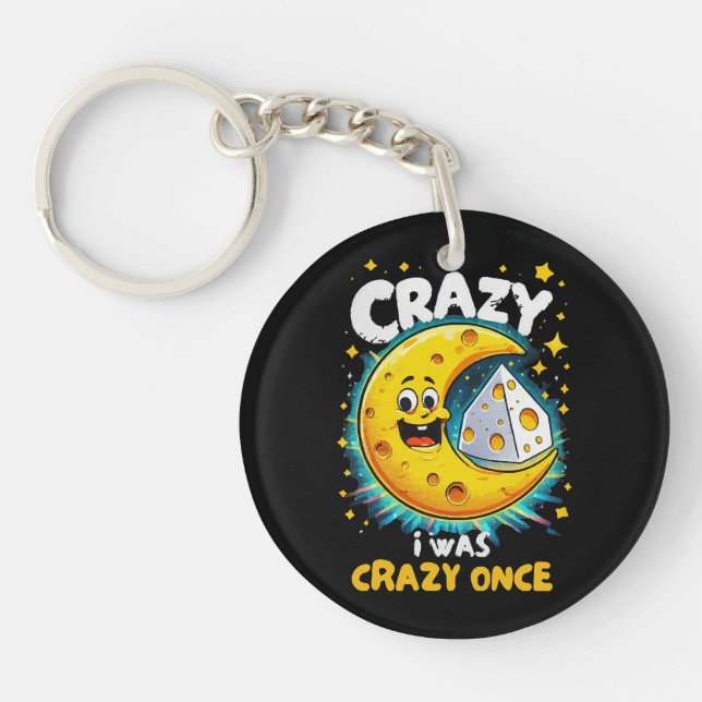 Funny quote for cheese lovers key ring (Front)