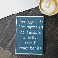 Funny Quote for Forgetful People To Do List Spiral