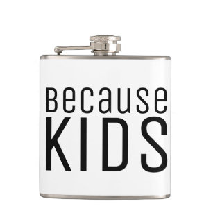 Funny Quote for Moms and Dads Minimalist  Hip Flask