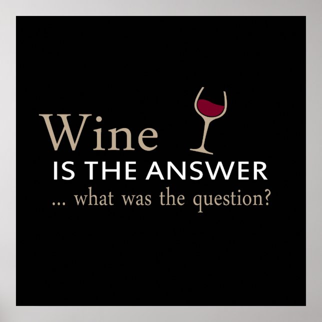 funny quote for wine lover poster (Front)