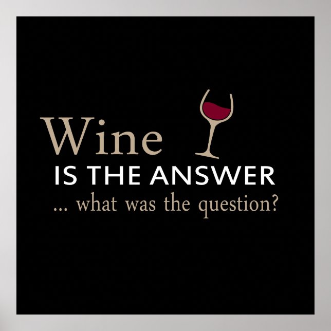 funny quote for wine lover poster (Front)