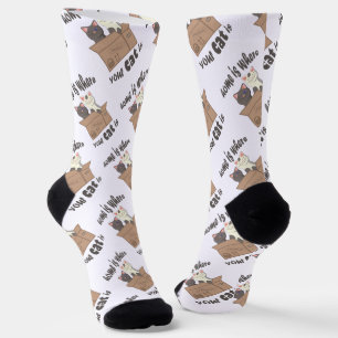 Funny quote Home is where your cat is Socks