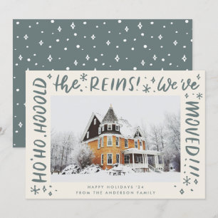Funny Quote House Moving Lettering Christmas Photo Holiday Card