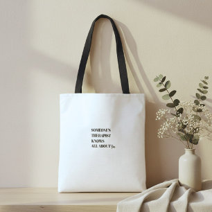 Funny quote humour inspirational typography  tote bag