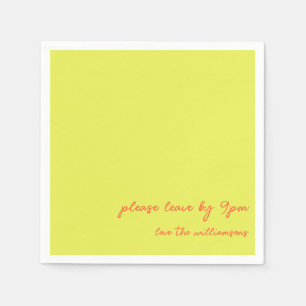 Funny Quote Introvert Humor Custom Chartreuse Napkin