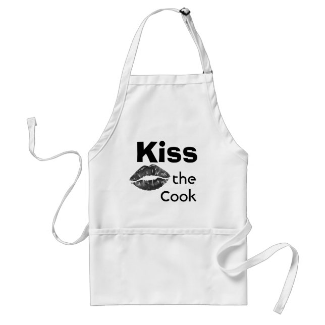 Funny Quote, Kiss the Cook, Cute quote  Novelty Standard Apron (Front)