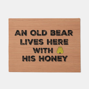 Funny Quote Old Bear and Honey Doormat
