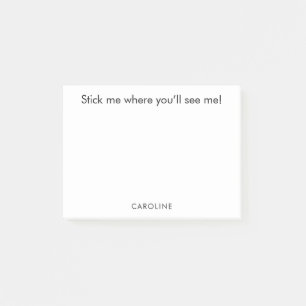 Funny Quote Personalised Black White Don't Forget Post-it Notes
