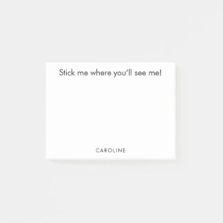 Funny Quote Personalised Black White Don't Forget Post-it Notes