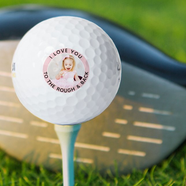 Funny Quote Pink White Custom Kids Photo Golf Balls (Creator Uploaded)