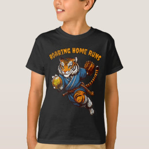 Funny Quote Roaring Home Run Ball Retro Tiger Love T-Shirt