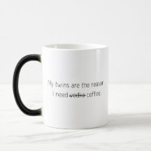 Funny Quote Trendy Gift Coffee Mug Twins Vodka