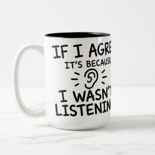 Funny Quote Typography Design Two-Tone Coffee Mug