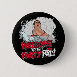 Funny Quote, Welcome To The Party! Christmas Carto 6 Cm Round Badge