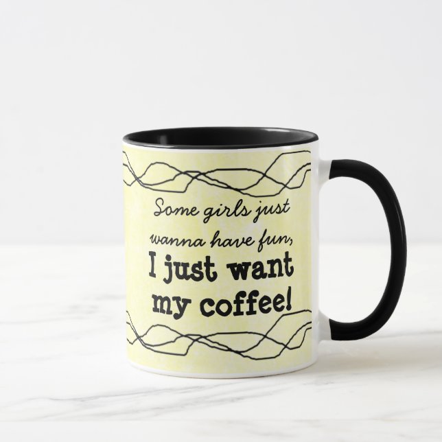Funny Quote Women's Yellow Coffee Mug (Right)