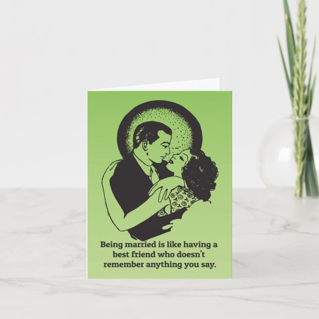 Funny Quotes about Marriage Card (Front)