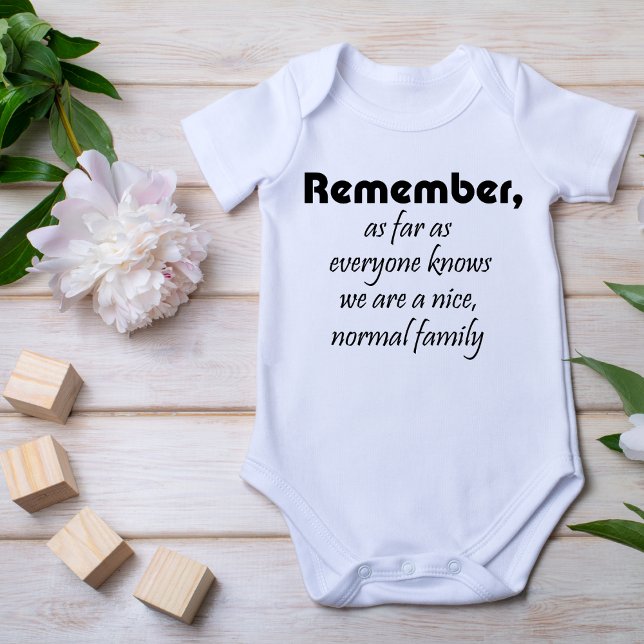 Funny quotes family baby gifts humour joke gift baby bodysuit (Creator Uploaded)