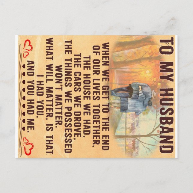 Funny Quotes Gift To Husband | Gift For Father | Announcement Postcard (Front)