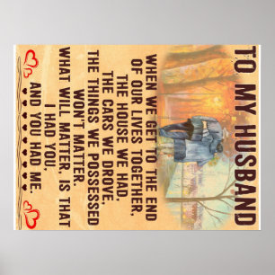 Funny Quotes Gift To Husband   Gift For Father   Poster