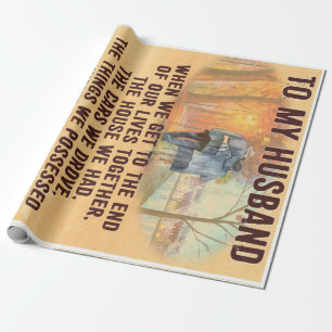Funny Quotes Gift To Husband   Gift For Father   Wrapping Paper