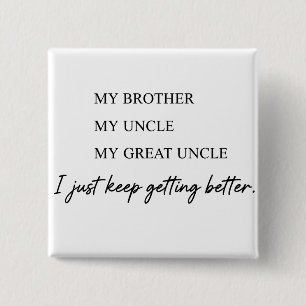 funny quotes humour dad jokes 15 cm square badge