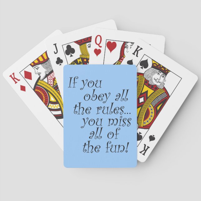 Funny quotes playingcards humour joke deck of card (Back)