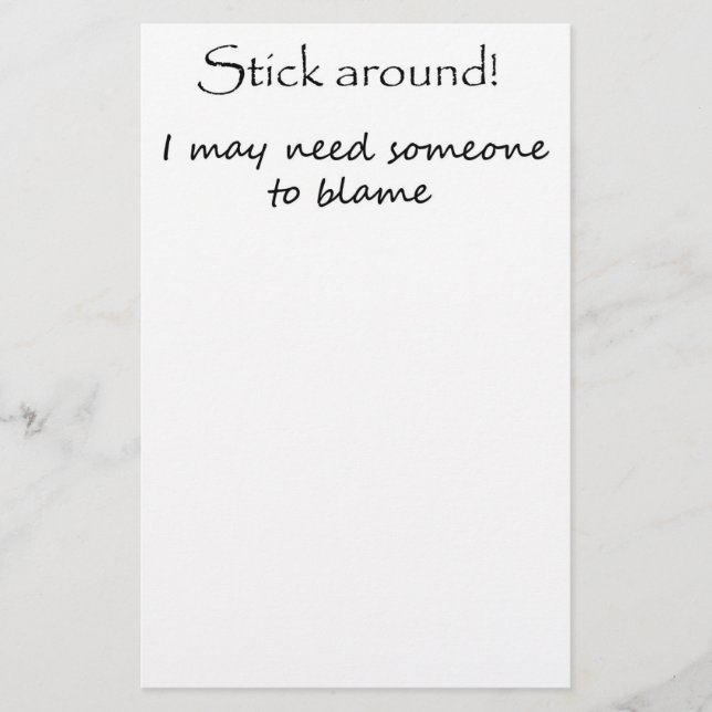 Funny quotes stationary gifts birthday gift ideas stationery (Front)